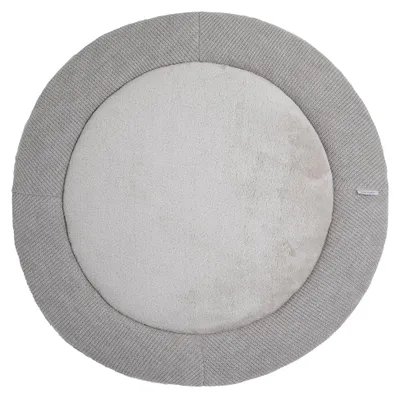 Produktbild von Laufgittereinlage Hope - Gestrickte Krabbeldecke für Babys - Runde Einlage für Laufgitter - Ø90 cm - Dusty Grey