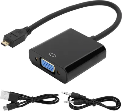Productafbeelding van Micro-HDMI naar VGA video-converter adapter, 1080P, voor Raspberry Pi 4B, met stroomvoorzieningsfunctie