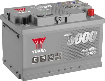 Produktbild von Yuasa 12v 75ah/710a Ybx5000 Silver High Performance Smf P+ Standard B13 Starting Autobatterie One Size