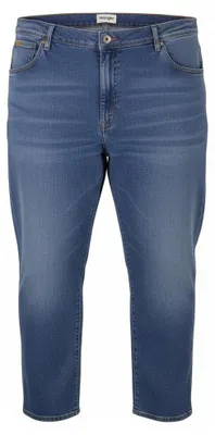 Produktbild von Wrangler Texas Slim 822 Herren Jeansblau Whiskers Faded Zip Fly Denim