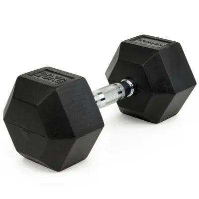 Produktbild von Sport-Thieme Kurzhantel "Gummi Hex", 20 kg