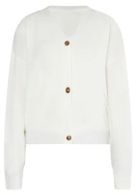 Image de Cardigan en maille pour femme Minya - blanc, XL