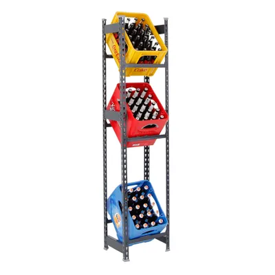 Produktbild von PROREGAL Getränkekistenregal BIG CAMEL | HxBxT 180x40x30cm | Anthrazit