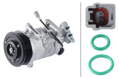 Produktbild von HELLA 8FK 366 201-121 6SEL14C Klimaanlage Klimakompressor PAG 46 R134a für RENAULT MEGANE III Grandtour (KZ0/1) Scénic III (JZ0/1) GRAND SCÉNIC III