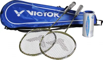 Produktbild von Victor Badminton Set Ultramate 6 | Badmintonset Badmintonschläger Badmintonbälle Badmintonhülle