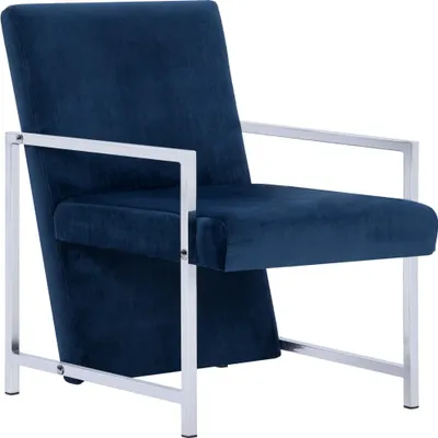 Obrázek produktu pro křeslo vidaXL s chromovanými nožkami Blue Velvet
