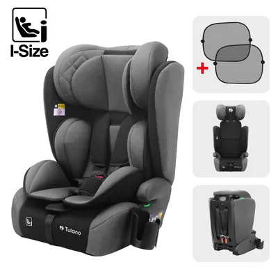 Obrázek produktu pro TULANO Zooma 25 | Dětská autosedačka od 15 měsíců do 12 let (76-150 cm) | Šedá/černá