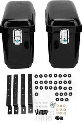 Obrázek produktu pro Motocyklové brašny, objem 45 l, odolné kufry s klíči a montážní sadou