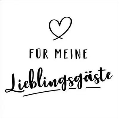 Produktbild von Servietten Papier 33x33cm 3-lag. mit Spruch Für meine Lieblingsgäste 20 Stück