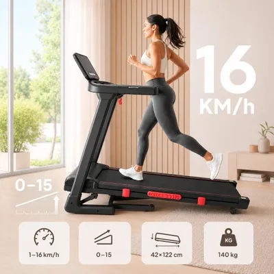 Produktbild von Corciano Londyn Elektrisches Laufband 3,5 HP, 16 km/h, 15 Steigungsstufen