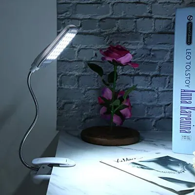 Image de Haofy 6 W lampe de bureau 28 LED -Clip pour la lecture de la lumière Klemmbuch 360 degrés de rotation de table soins des yeux nuit