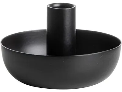 Produktbild von Kerzenhalter Metall Ø12x8cm sw