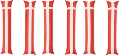 Produktbild von Fanartikel Klatschstangen 6 Stück Ausblasbar ca. 58 cm Jubelstäbe Lärmstäbe Dänemark
