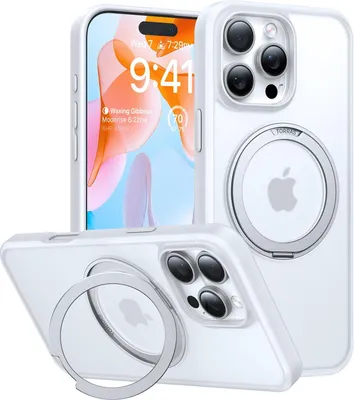 Immagine prodotto di Torras Ostand Pro Series per iPhone 16 Pro Custodia per cellulare bianca
