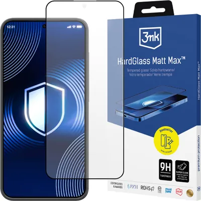 Obrázok produktu pre 3MK HardGlass, Samsung, Galaxy S24+, Odolné proti nárazu, Odolné proti poškriabaniu, Čierna, Priehľadná, 1 kusov
