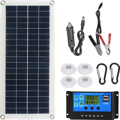Obrázek produktu pro Flexibilní sada solárních panelů, 300W regulátor, 5V USB výstup, 43 * 20 cm, 12V 30A