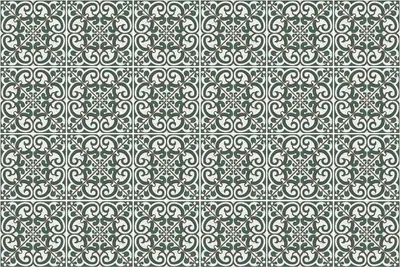 Produktbild von Fliesenaufkleber 15x15 cm – 24 Stück – Selbstklebend – Wasserfest – Pflegeleicht – Hitzebeständig – Für Küche & Bad – Verdrehte Ornamente in einem Geflecht