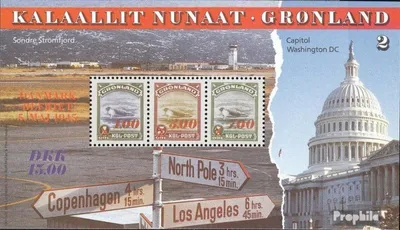 Produktbild von Briefmarken Dänemark - Grönland 1995 Mi Block7 postfrisch Kriegsende