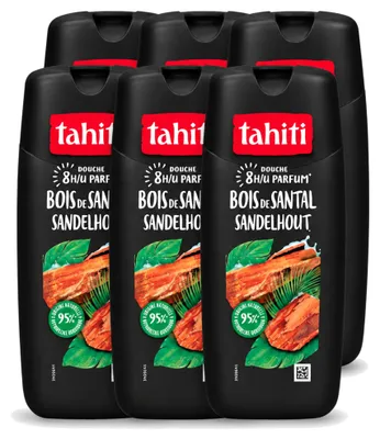Obrázok produktu pre 6 kusov gélu na sprchovanie Tahiti s vôňou santalového dreva, objem 315 ml - výhodný balík