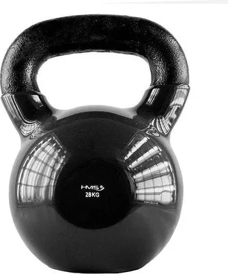 Image de Kettlebell pokrytý vinylem HMS KNV28 28 kg, černý