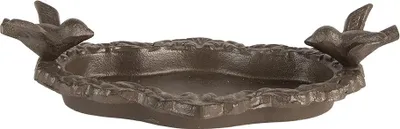 Image de Clayre & Eef Mangeoire pour oiseaux 24x13x6 cm brun métal