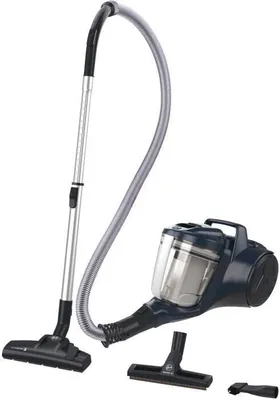 Zdjęcie produktu dla Odkurzacz bezworkowy Hoover HP110HM, 700 W, 2 L, 78 dBA, niebieski, z ssawką do parkietu i zintegrowanymi akcesoriami