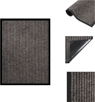 Image de vidaXL Paillasson Rayé Beige 60x80 cm - Paillassons
