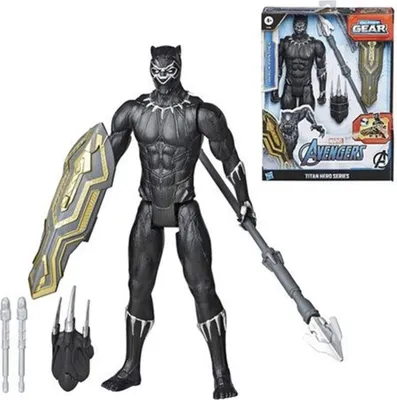 Zdjęcie produktu dla Marvel Avengers Blast Gear Deluxe Black Panther, 4 lat(a), Avengers Titan Hero, Czarny, Srebrny