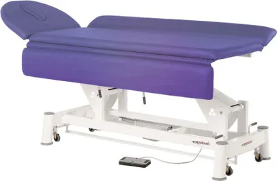 Obrázek produktu pro Terapeutický stůl, vyšetřovací stůl s otvorem pro obličej, elektrický, různé barvy + stolička, barva:51 iris