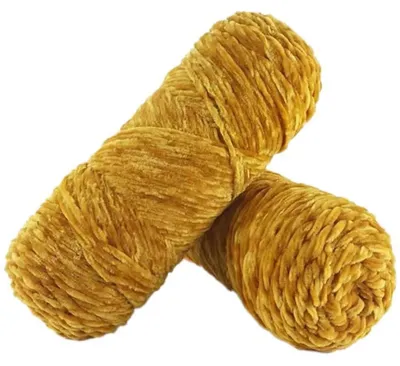Obrázok produktu pre Príze Samtgarn, 100 g, tmavožltá, nadýchaná, mäkká, vhodná na pletenie a ručné práce