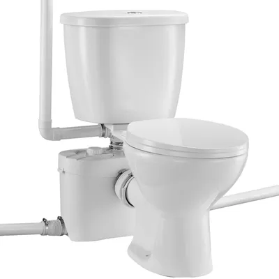 Obrázek produktu pro Macerátorový WC systém VEVOR s výkonným macerátorovým čerpadlem 700 W, klozetem se zadním vývodem a splachovacím systémem