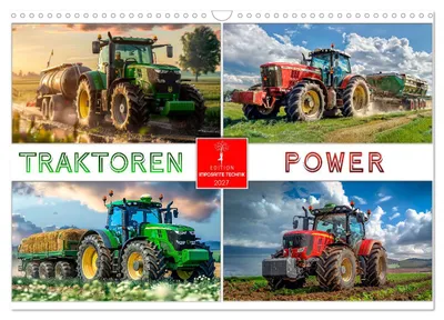 Produktbild von Traktoren Power (Wandkalender 2027 DIN A3 quer), CALVENDO Monatskalender