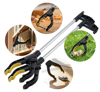 Produktbild von 2er-Set Greifarm 76 cm – Ergonomische Greifzange mit Magnetspitze und 360° drehbarem Kopf – Für Senioren, Aufheben, Müllsammler, den Garten & mehr