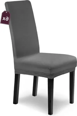Produktbild von Famanu Stuhlhussen Set von 6 - elastische Stuhlhussen für hohe Rückenlehnen - waschbar