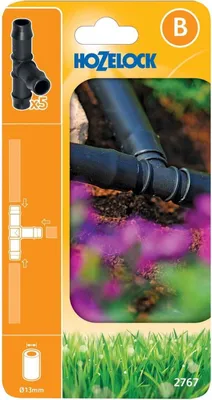 Imagen del producto de Conector en T Hozelock TK1252 (13 mm, paquete de 5) (varios colores)
