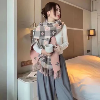 Produktbild von Kaschmirschal Kuscheliger Schal Damen Weich BROWN Beige Warm Wrap Schals ihr Geschenk E