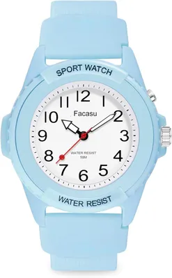 Produktbild von Wasserdichte Analog Armbanduhr für Jungen und Mädchen mit leuchtendem Zifferblatt, Silikonarmband, ideal für Outdoor-Sport & als Geschenk für Teenager