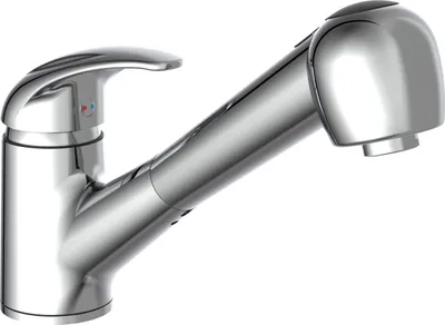 Produktbild von SCHÜTTE Küchenarmatur ALBATROS mit Geschirrbrause, Wasserhahn Küche ausziehbar, schwenkbare Mischbatterie Küche in Chrom