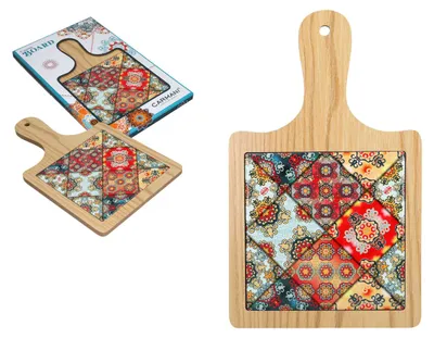 Produktbild von Hanipol Keramik-Holz-Untersetzer Marokkanisches Design