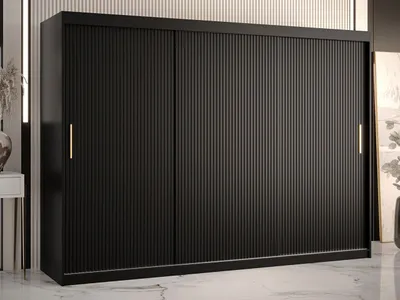 Obrázek produktu pro Šatní skříň 250 cm LONZO 1 - černá