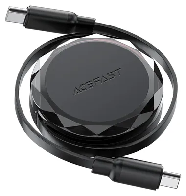 Obrázok produktu pre Sťahovací USB-C kábel 60 W - 0,8 m - Čierny - Rýchle nabíjanie a prenos dát KP36456