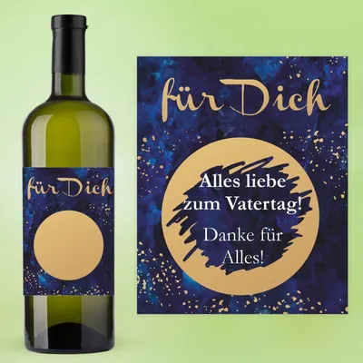 Produktbild von AUFKLEBER SET - für DICH - Rubbelsticker Gold Vatertag Geschenk
