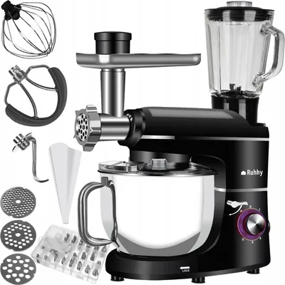 Produktbild von Planeten-Küchenroboter 3in1 Multifunktionsmixer Groß 2200W 6,2l Mixer