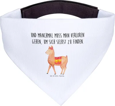 Produktbild von Mr. & Mrs. Panda Halstuch Für Hunde Alpaka Stolz - Weiß - Geschenk, Hundehalstuch, Hunde-Halstuch, Tuch, Lama