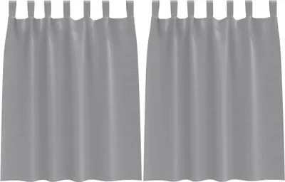 Produktbild von vidaXL Verdunkelungs-Vorhänge mit Ringen 2 pcs Hellgrau 140 x 140 cm