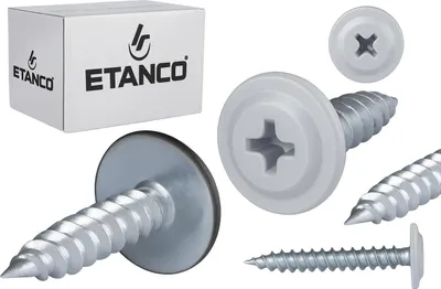 Immagine prodotto di ETANCO GM-S viti autofilettanti per lamiera a testa piatta RAL 7035 grigio chiaro 4,2 x 50 mm 250 pz.