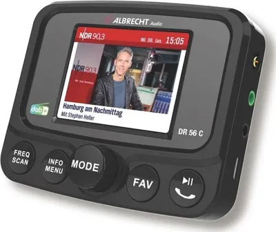 Produktbild von Albrecht DR 56C DAB+ Autoradio-Tuner mit Farbdisplay
