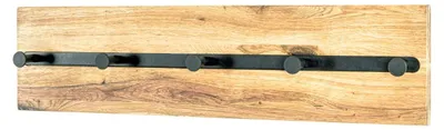 Produktbild von Wandhaken aus geöltem Eichenholz mit 5 Haken, modernes Design
