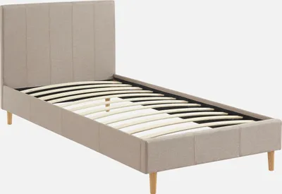 Immagine prodotto di Struttura letto con rete a doghe e testiera 90x190cm, Beige