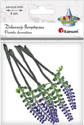 Produktbild von Florist Dekoration Heidekraut Blumen 10x110mm 6 Stück Titanum